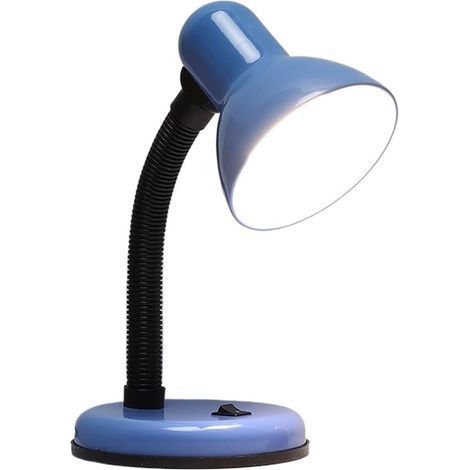 Lampe de bureau bleue flexible et réglable (avec interrupteur à bouton) — Éclairage portable et respectueux des yeux pour chambres d'étudiant, bureaux et espaces de travail 9 W, 3 modes de couleur (1/5)