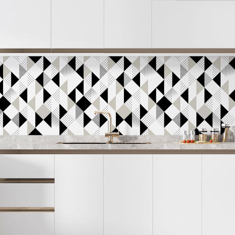 Crédence adhésive cuisine - Motif Géométrique - 90x90 cm - Adhésif + Protection MATE (1/5)