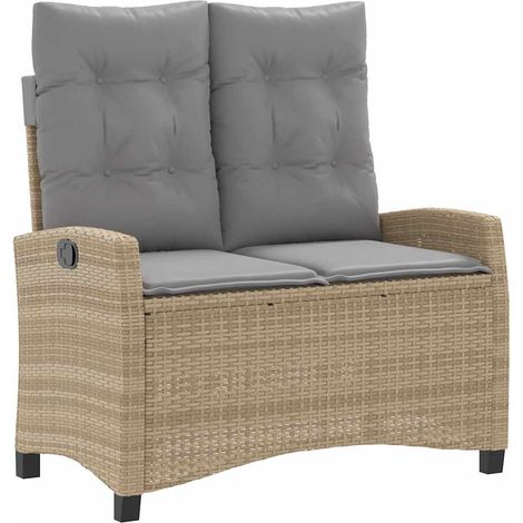 Maison Exclusive - Gartenbank Verstellbar mit Kissen Beige Poly R
