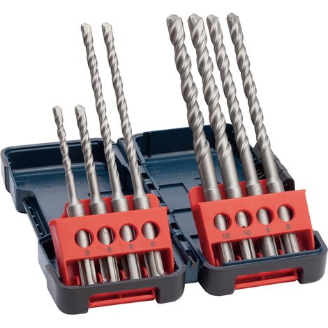 Bosch set 8-piece hammer drill bit set SDS plus-3 Tough Box 5 - 10 mm 2607019903 (1/4)
