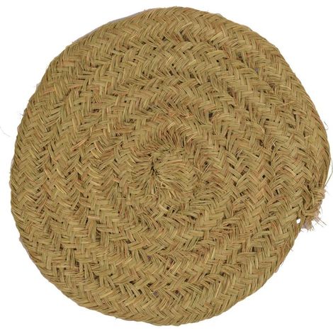 Alfombra de Esparto Trenzada a Mano – Alfombra multiuso Decorativa color Natural