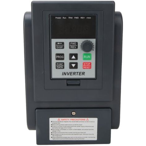Convertisseur de tension de 2,2 kW avec entrée monophasée 220 V et sortie triphasée 380 V contrôle de vitesse et démarrage précis. (1/5)