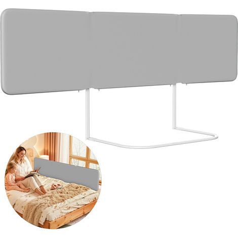 Wolketon Sponda letto bimbi 180 cm, angolo regolabile 0/90/135/180°, grigia 2pcs (1/5)