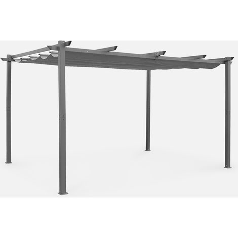 Pérgola 3x4m de aluminio con cubierta corredera (1/5)