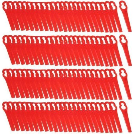 pair Lame en Plastique pour Tondeuse à Gazon - 100Pcs - Excellents Résultats de Coupe (1/4)