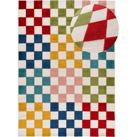 ATTICGO Tapis d'extérieur géométrique avec relief MILA 16 Multicolore 160x230 cm (1/5)