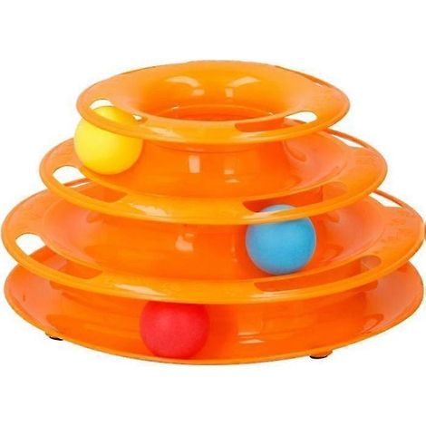 Balle rotative colorée YARNOW pour chats et chatons : un jouet stimulant qui favorise le développement physique, combat l’ennui et procure des heures de divertissement.