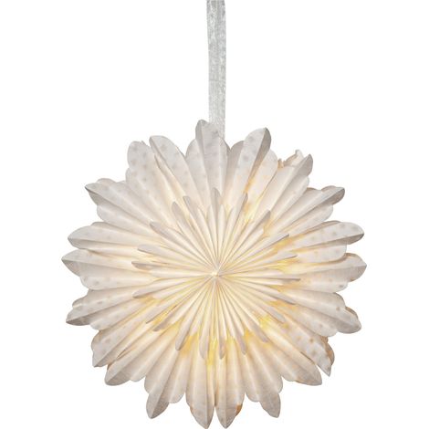 Star Trading Étoile de papier Cloud, blanc, 2 couches, matériau recyclé, flocon de neige, décoration de Noël, 45 cm (1/5)