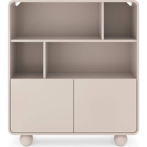 Buffet haut ALBA 2 portes et 4 niches en bois (1/5)