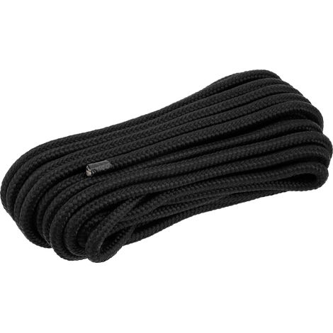 Geflochtenes Polypropylen-Seil 12 mm, 20 m, schwarz
