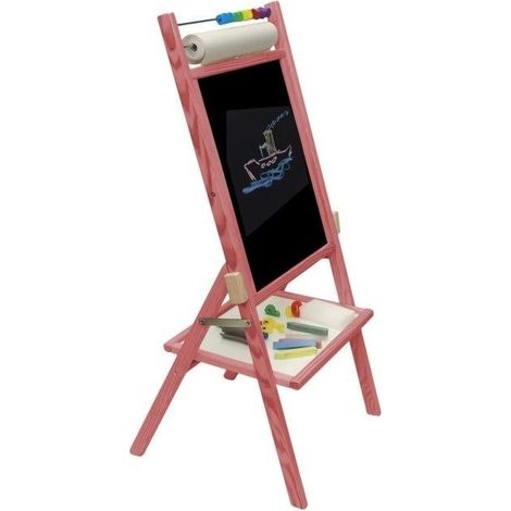 Tabla giratoria rosa con rollo de papel