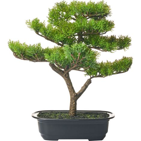 Planta artificial en maceta pino bonsái interior decoración de plástico 37 cm Pine