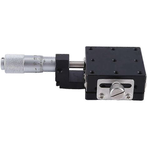 Pour axe X, micromètre à bouton 40X40 mm, plateau coulissant, type rail de guidage, table coulissante à déplacement manuel (LGX40-C) (1/5)