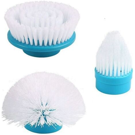 Lntyq Têtes de brosse de rechange pour épurateur Spin Scrubber avec ensemble multifonction de 3 et adaptateur (1/5)