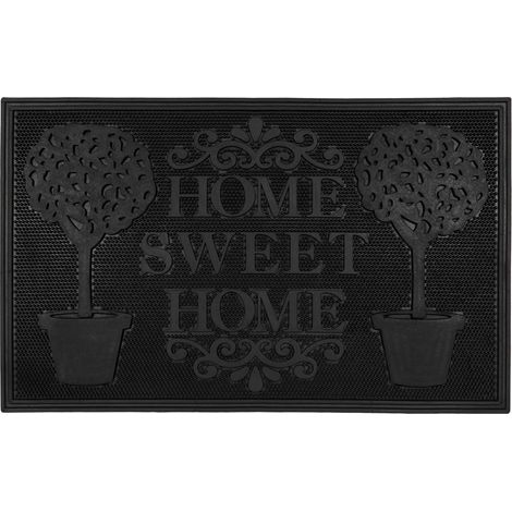 Home Sweet Home Scraper Rubber Pin Doormat, 45x75cm
