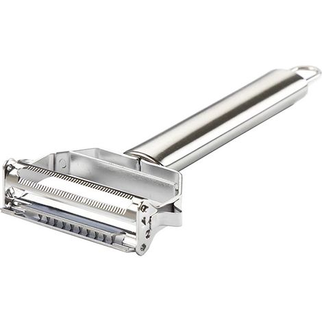 Pelador de acero inoxidable, pelador de verduras, pelador de frutas para verduras, zanahorias, frutas, pelador de patatas con cuchilla afilada (1/5)