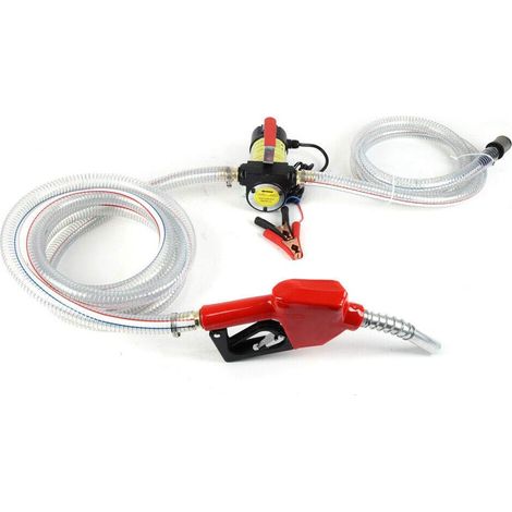Dieselpumpe 12 V 175 W Elektro-Dieselpumpe Selbstsaugpumpe 45 l/min Kraftstoffpumpe mit automatischer Spritzpistole, mobile Tankstelle
