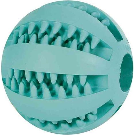 Baseball menthe , caoutchouc naturel, 7 cm pour chien -masse les gencives, (1/4)