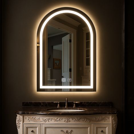 Miroir LED Touch avec Fonction Desembuage 80x50 cm (1/5)