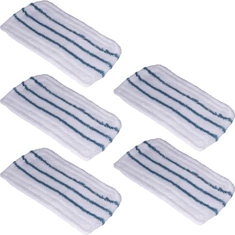 5 Stück waschbare Faser-Wischpads als Ersatzzubehör für Dampfmopps, passend für FSM1610/1630 (1/5)