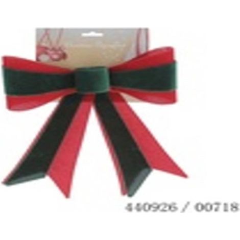 Fiocco in velluto doppio 30x22cm r v - Feeric lights & christmas (1/2)