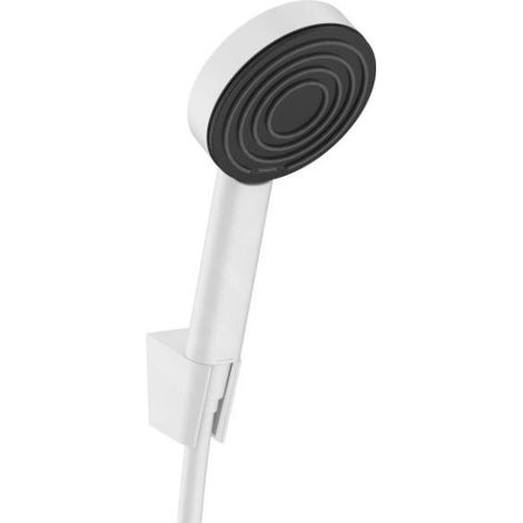 Ensemble de douche PULSIFY 105 1jet avec flexible de douche 1250mm, blanc mat (1/5)