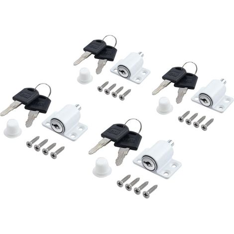 Ensemble de 4 verrous pour fenêtres, portes, portes coulissantes et terrasses (1/5)