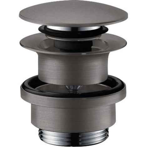 Hansgrohe Ablaufgarnituren - Ablaufgarnitur Push-Open für Waschtisch- und Bidetarmaturen, schwarz chrom gebürstet 50100340