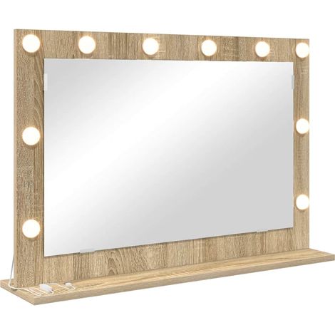 Miroir de vanité avec miroir Chêne Sonoma 80 x 55 x 18 cm CFW771806 (1/5)
