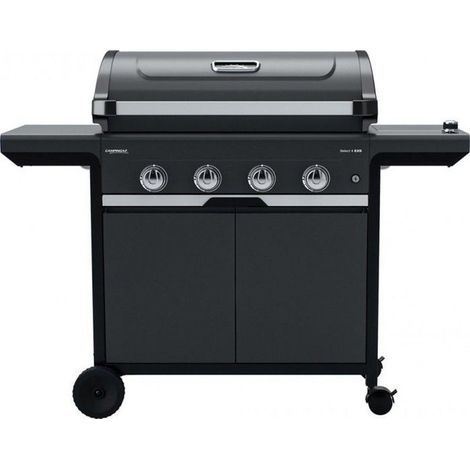 Gasgrill - CAMPINGAZ - Select 4 EXS - 3 in 1 (Grill/Plancha/Ofen) - emailliertes Gusseisen - grauer Stahlwagen