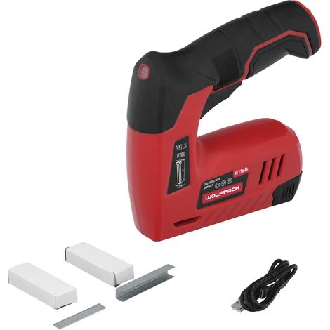 Chiodatrice cucitrice ricaricabile, pinzatrice e pistola sparachiodi, chiodatrice a batteria, 1.500 mAh, 40 graffette al minuto (1/5)