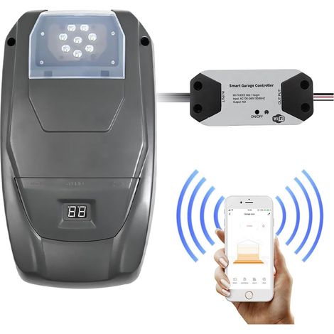 Kit d'ouvre-Portes automatiques Ouvre-Porte de Garage Intelligent WiFi Control Door Ouverture et Fermeture automatiques Force motrice maximale 1200N pour Accessoires de Portail Coulissant (1/5)