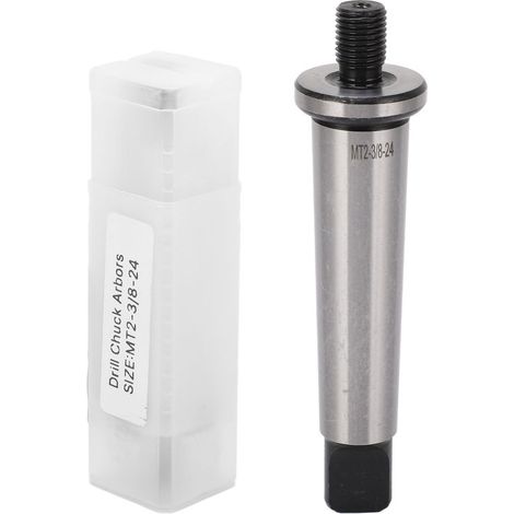 Portabrocas MT2 con adaptador cónico Morse endurecido de 3/8"-24 para torno (1/5)