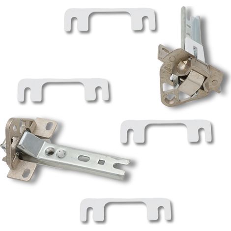 Ersatzteil - Lot de 2 charnières -  - BOSCH, SIEMENS, NEFF, DE DIETRICH, GAGGENAU, ELEKTRA-BREGENZ, SMEG, ARISTON HOTPOINT, BRANDT, BALAY, KOMPATIBEL, CONSTRUCTA, KUPPERSBUSCH