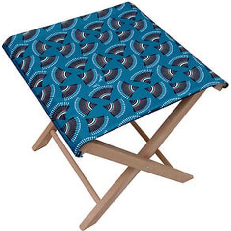 Tabouret de jardin pliant - Polyester et coton - Stellaire