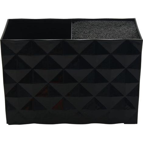 Support professionnel noir pour ciseaux de coiffeur - Boîte de rangement pour pinces à cheveux (1/5)