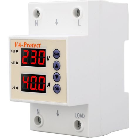 Disjoncteur de protection contre les surtensions et les sous-tensions AC220V à réarmement automatique, réglable, 63A (1/5)