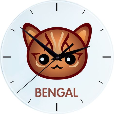 Reloj bengalí de MDF con gráficos e inscripción de Art-Dog (1/4)