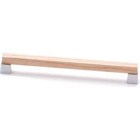 Poignée SYMBIOSIS 176mm entraxe 160mm chromé mat/hêtre - ESTAMP - 9382815 (1/2)