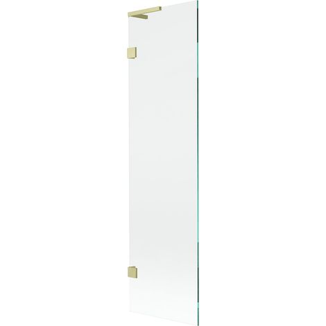 Mexen Lunar L Badewannenfaltwand 1-flügelig 50 x 150 cm, transparent, gold gebürstet - 897L-050-000-55-00 (1/5)