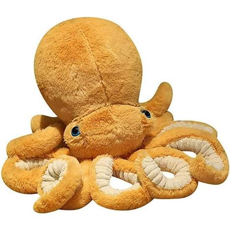 Peluche Pieuvre Mignonne 90cm - Doudou Poulpe Géant Marron, Câlin Animaux en Peluche Oreiller pour Enfants Adultes Cadeau Anniversaire (1/4)