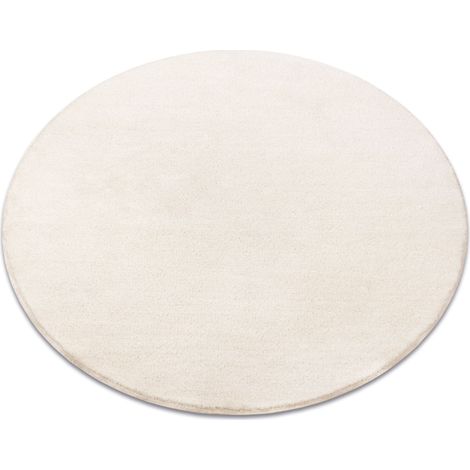 Carpet, round VELVET MICRO cream 031 plain, flat, one colour beige round 170 cm