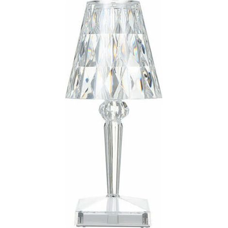 Lampe de chevet en cristal de diamant, veilleuse d'atmosphère pour chambre, température et luminosité réglables, sans batterie, charge USB – sans batterie, type USB (1/5)