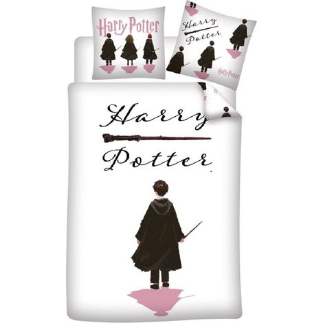 Harry Potter Bettwäsche-Set Decke & Kissenbezug 140x200 + 65x65 cm aus Poly-Baumwolle
