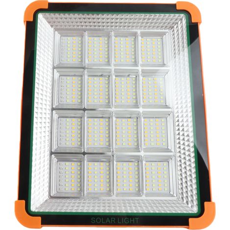 Lampe de chantier solaire portable 4 modes 300W 25000LM batterie 10000mAh rechargeable IP65 éclairage LED avec poignée et crochet (1/5)