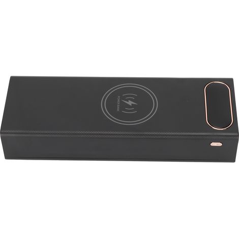 Boîtier de Batterie L20 QC 22.5W avec Charge Sans Fil 15W pour 20x18650 - Power Bank DIY Noir (1/5)