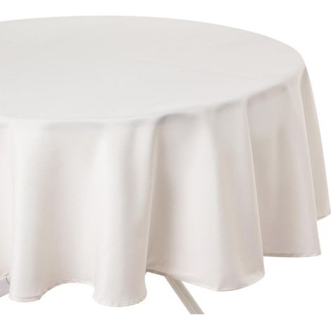 Nappe Antitache Ronde "Unie" 180cm Ivoire (1/5)