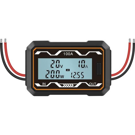 Compteur de puissance haute précision 100/150/200A 0-60V, testeur analyseur de watt avec boîtier ABS, vérificateur de consommation pour mesure électrique. (1/5)