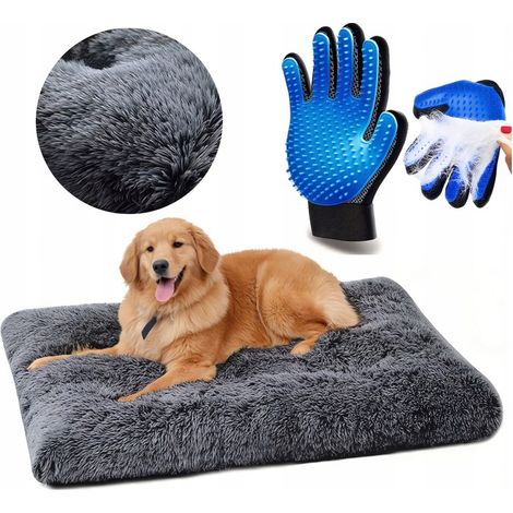 Morbida e soffice cuccia per cani Shaggy 100x70 cm + GUANTO PER PELLI