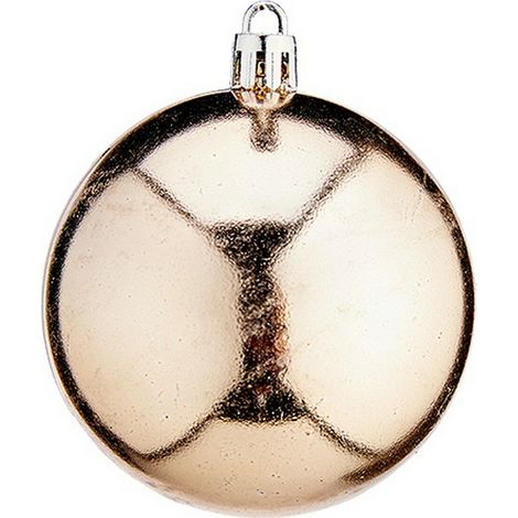 Kugeln deWeihnachten ø 7 cm 12 Stück Champagner Kunststoff